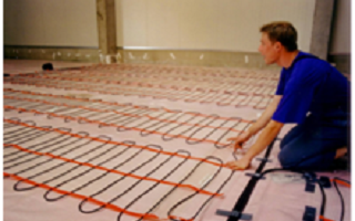 Heating cable installation