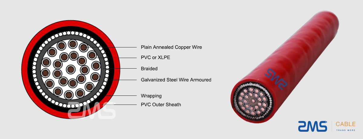 Galvanized Steel Wire Armoured Control Cable