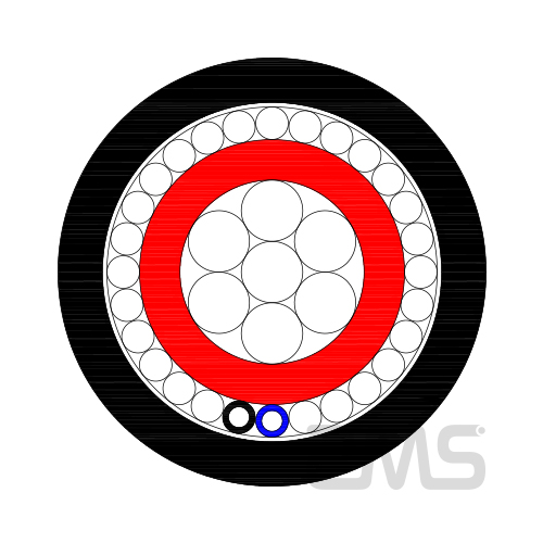  Two Core Copper Aluminum Communication Concentric Cable