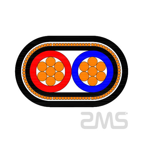 2 Core Flat Copper Concentric Cable