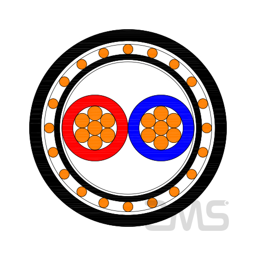 3 Core Round Copper Concentric Cable